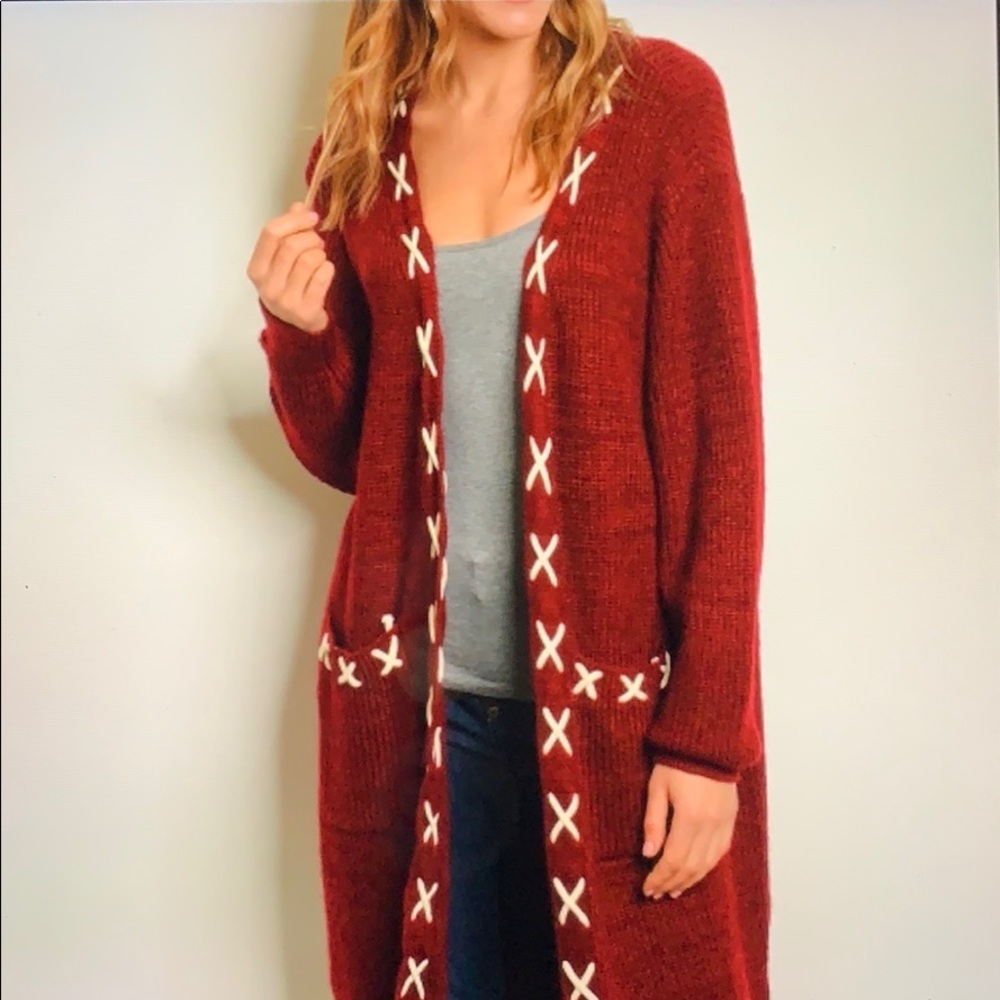 Chloah burgundy sweater - Picture 2 of 6